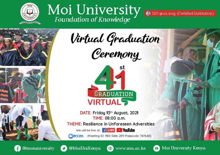 Notice of the 43rd Graduation Ceremony (Virtual) Thursday 23rd June, 2022
